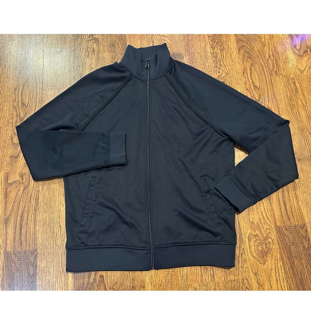 Vince Track Jacket Men’s Medium Dark Navy Piped Trim Full Zip Luxury Sporty